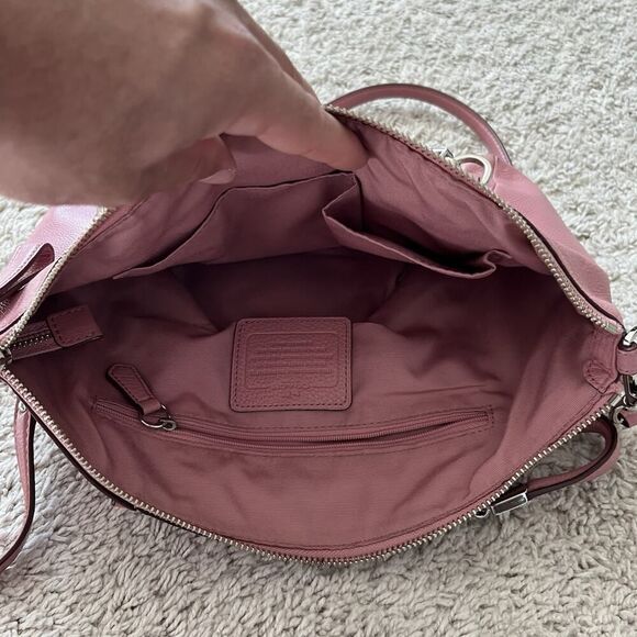 Coach Vintage Kelsey Satchel Pink Pebbled Leather Crossbody Purse w/ Wallet - Picture 9 of 16